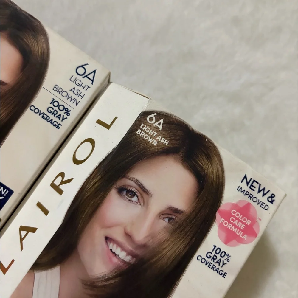 2 Clairol Nice'n‎ Easy Permanent Hair Color, Light Ash Brown 6A